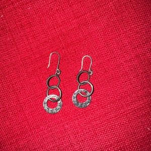 Silpada Sterling Silver Triple-Ring Earrings